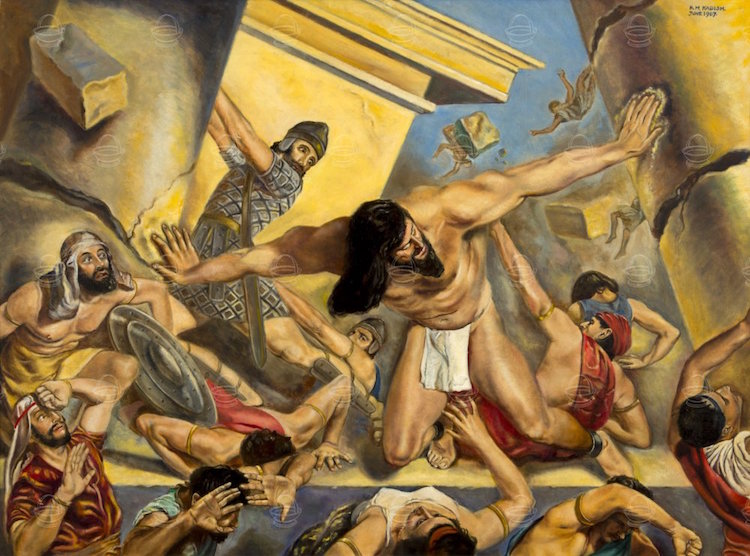 Samson pulling down the pagan temple
© Estate of Norman Maurice Kadish